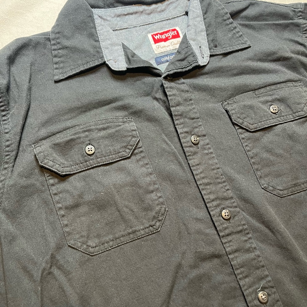 Wrangler Premium Quality Comfort Flex Button Down Shirt Men’s‎ Medium - Picture 3 of 6